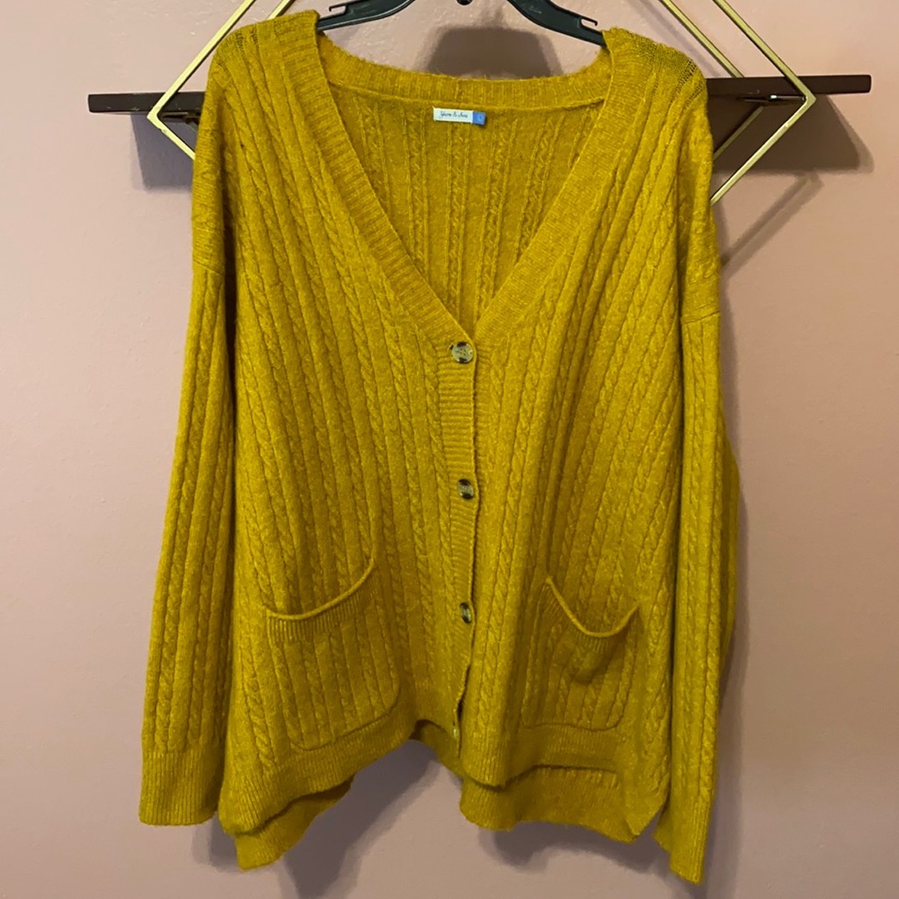 V-Neck Mustard Color Sweater